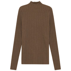 GEM 2PC RIBBED MOCKNECK WITH PLAID PANEL PLEATED SKIRT