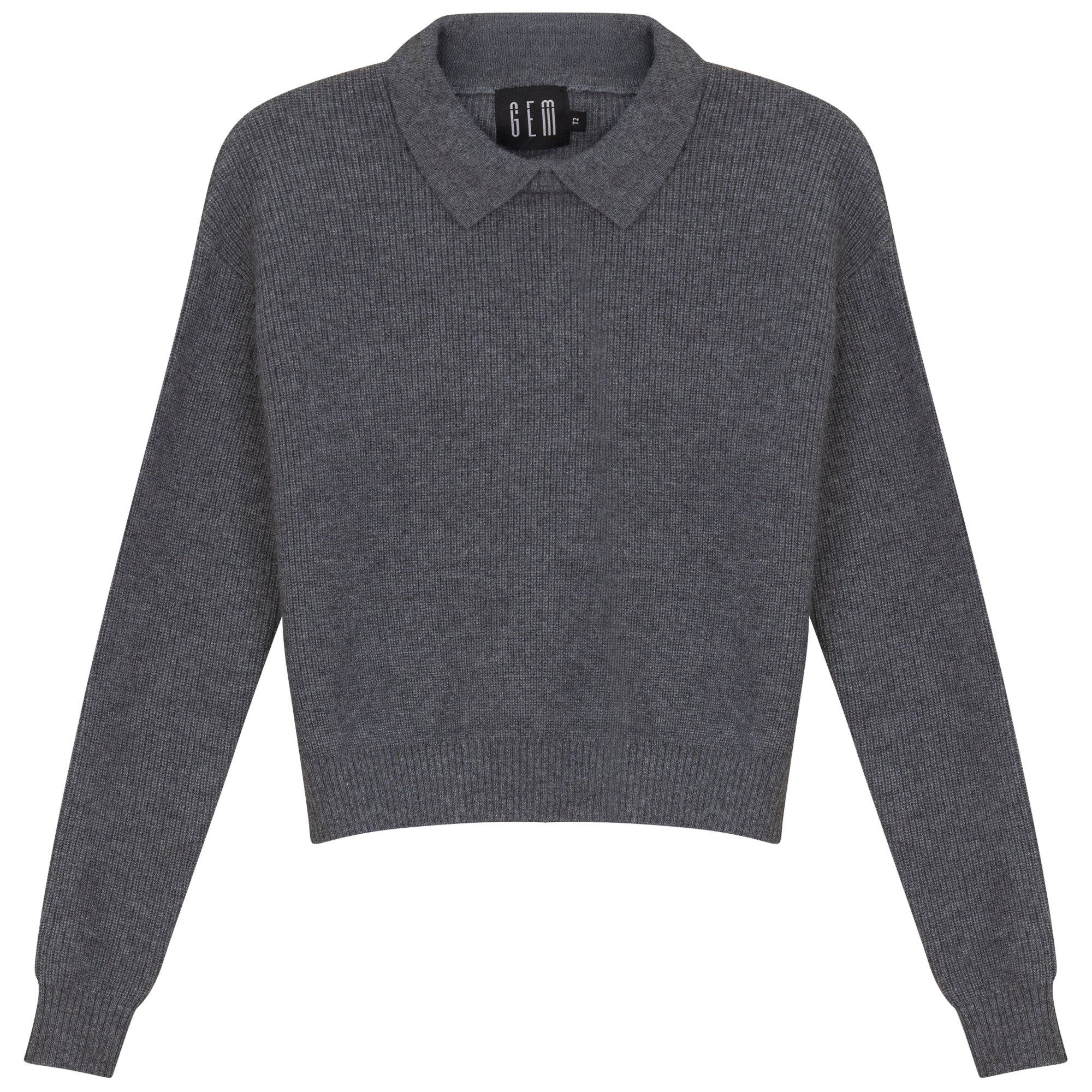 GEM 2PC COLLAR CREW NECK SWEATER WITH WRAP SKIRT