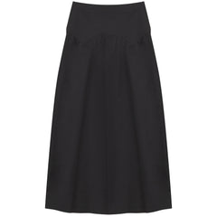 GEM 2PC TAFFETA SLEEVE TURTLENECK WITH YOKE DETAIL SKIRT