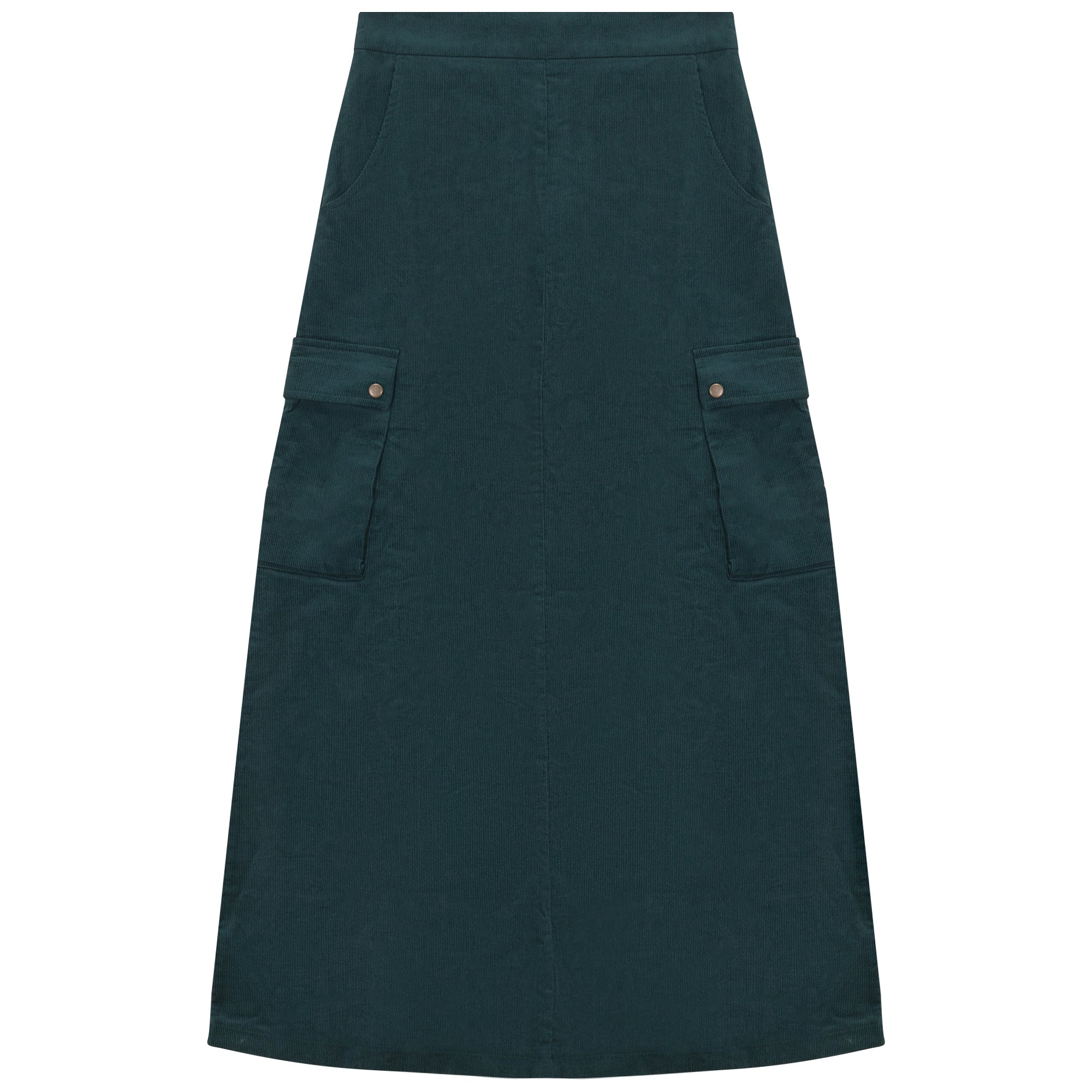G DEGREE 2PC KNIT HOODED VEST WITH CARGO POCKET CORDUROY SKIRT