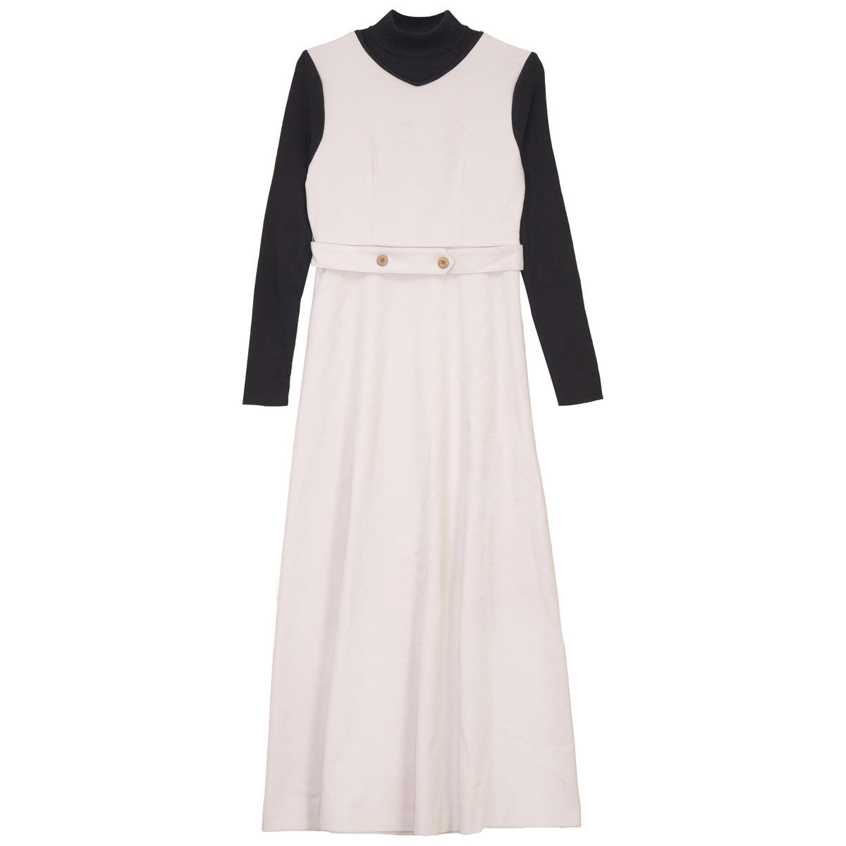 GEM MOCK NECK WOOL DRESS