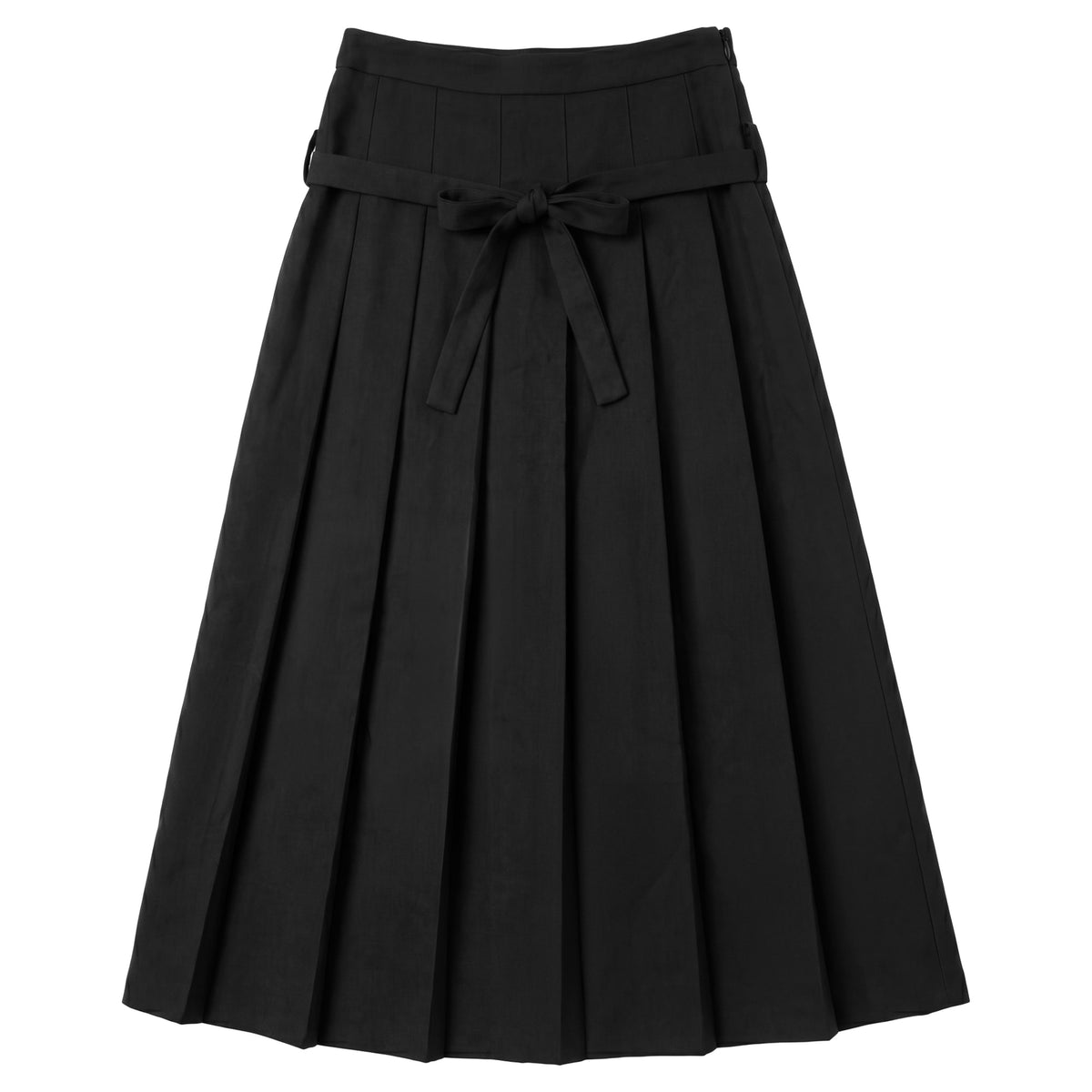 GEM LOW WAISTED BELT PLEATED SKIRT