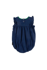 LOUD APPAREL "GINESTRO" UMBRELLA LOGO PATCH RUFFLE TRIM ROMPER