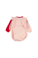 LOUD APPAREL "TIGNES" COLORBLOCK RUFFLE LOGO ROMPER