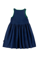 LOUD APPAREL "SAN MICHELE" UMBRELLA EMROIDERED LOGO PATCH SUMMER DRESS