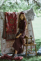 GEM V YOKE BROCADE BOTTOM DRESS