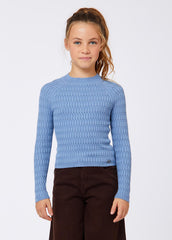 LIU-JO LONG SLEEVE KNIT TEXTURED SWEATER