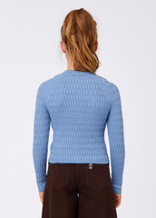 LIU-JO LONG SLEEVE KNIT TEXTURED SWEATER