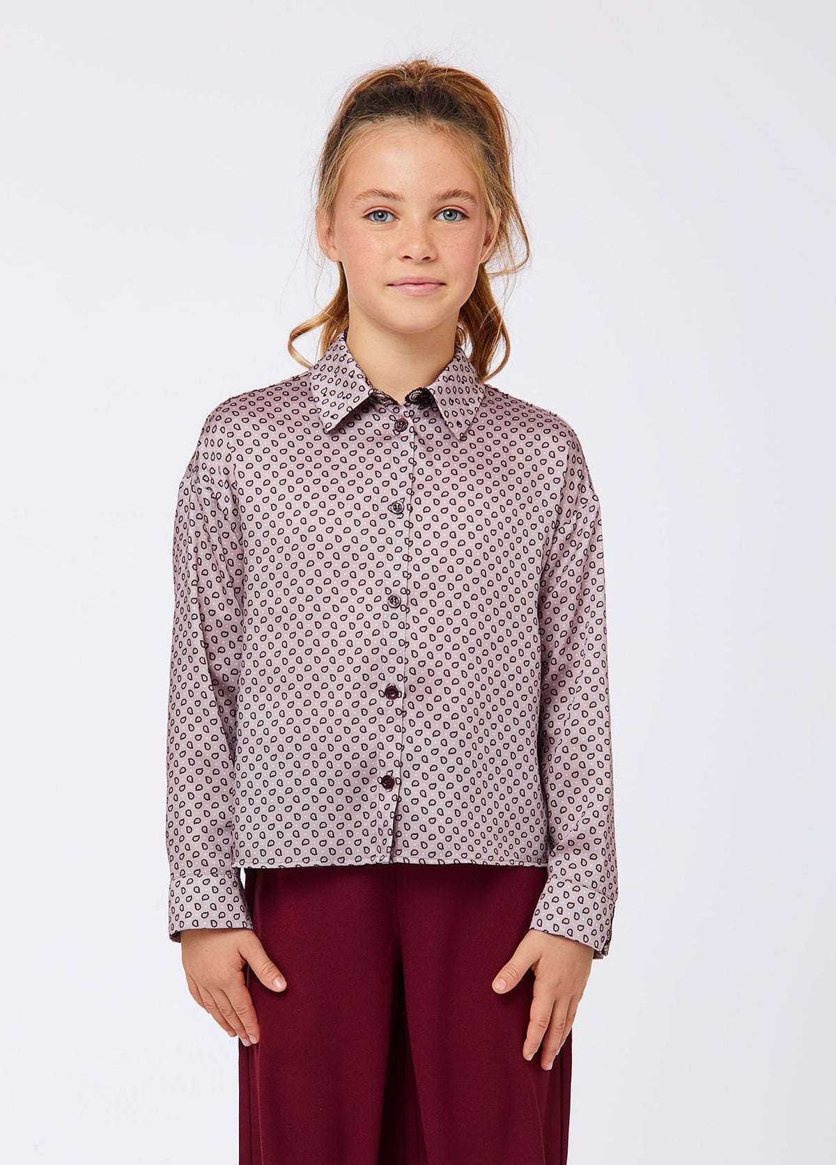 LIU-JO LONG SLEEVE SOFT DREAMS PRINTED BUTTON DOWN SHIRT