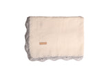 INIMINI EMBROIDERED EDGES KNIT BLANKET