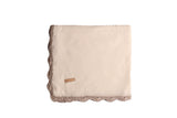 INIMINI EMBROIDERED EDGES KNIT BLANKET