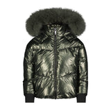 SCOTCH BONNET GREEN FUR PUFFER