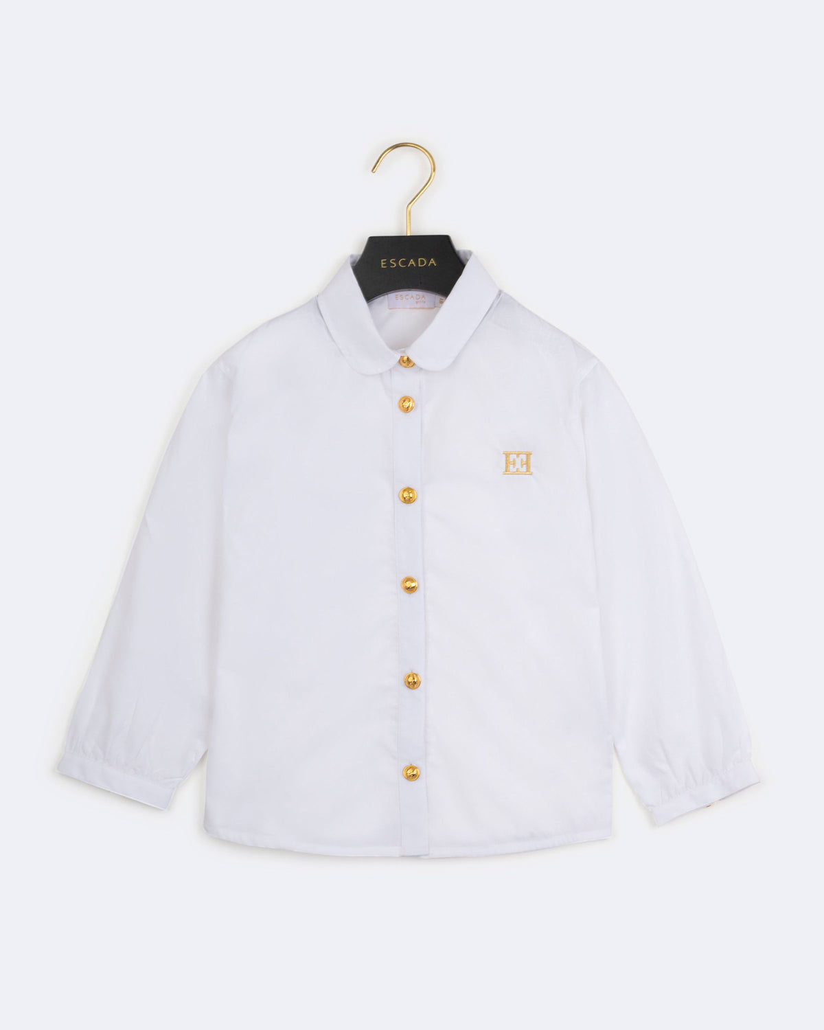 ESCADA BUTTON DOWN SHIRT GOLD LOGO BUTTONS