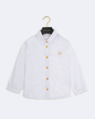 ESCADA BUTTON DOWN SHIRT GOLD LOGO BUTTONS