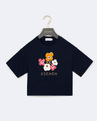 ESCADA FLOWER LOGO GRAPHIC TEE