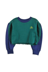 LOUD APPAREL 2PC "SPA" LOGO COLORBLOCK SWEATER WITH "RELAX" SKIRT