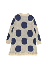 LOUD APPAREL "FRESH" POLKA DOT FRINGED BOTTOM DRESS