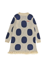 LOUD APPAREL "FRESH" POLKA DOT FRINGED BOTTOM DRESS