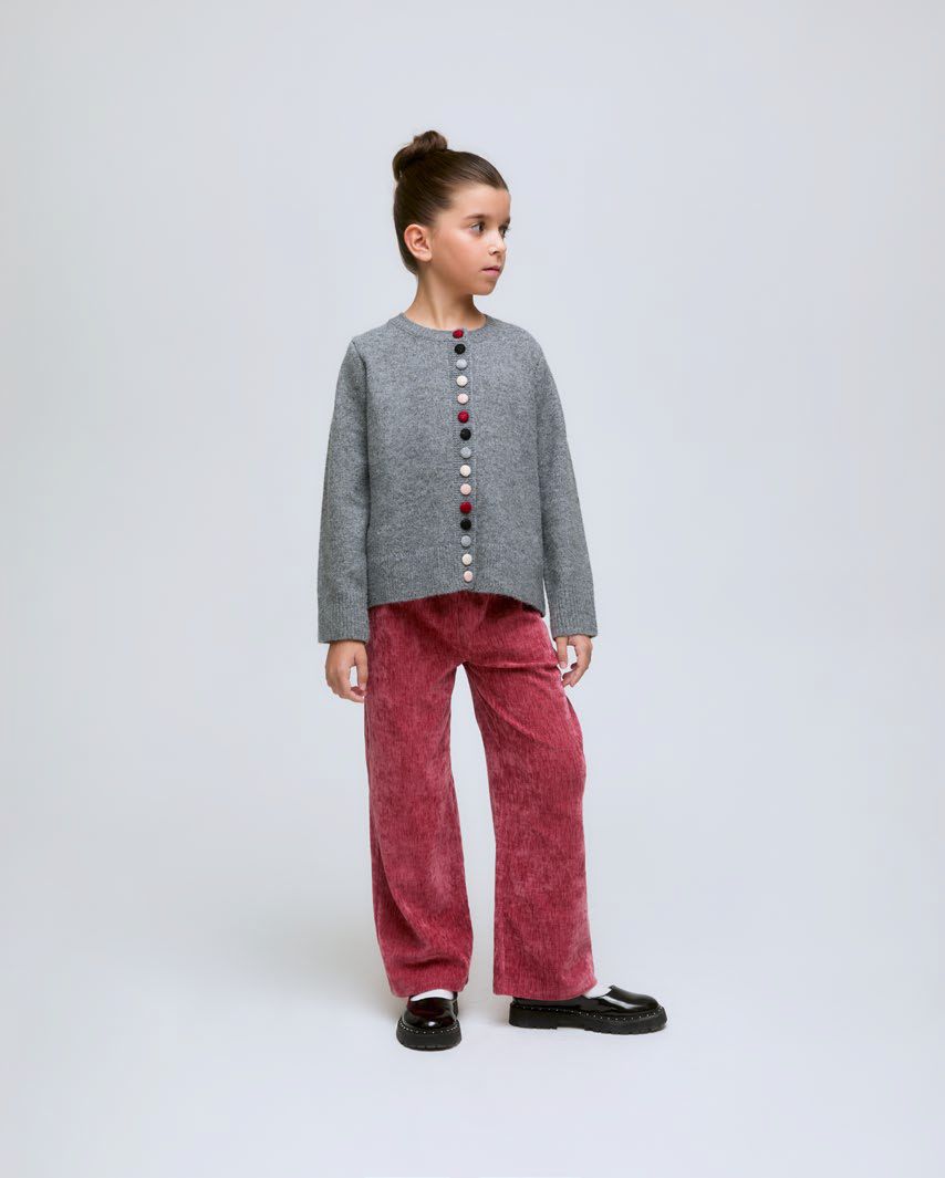 COMPANIA FANTASTICA MINI COLORED BUTTON CARDIGAN