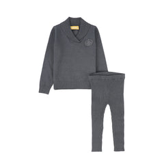 LE BOURDON 2PC WRAP NECK SWEATER LEGGINGS SET