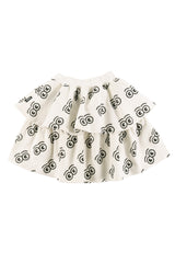 LOUD APPAREL "NURTURE" LOGO EYES ALLOVER PRINT SKIRT