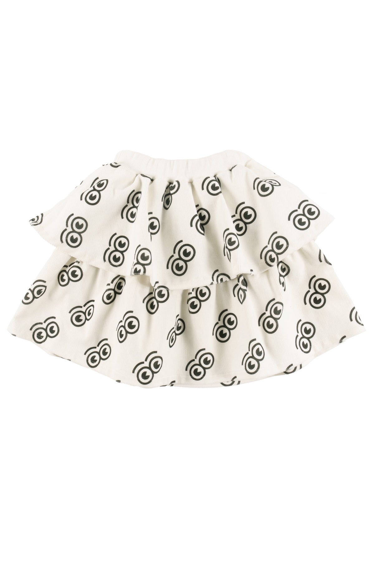 LOUD APPAREL "NURTURE" LOGO EYES ALLOVER PRINT SKIRT