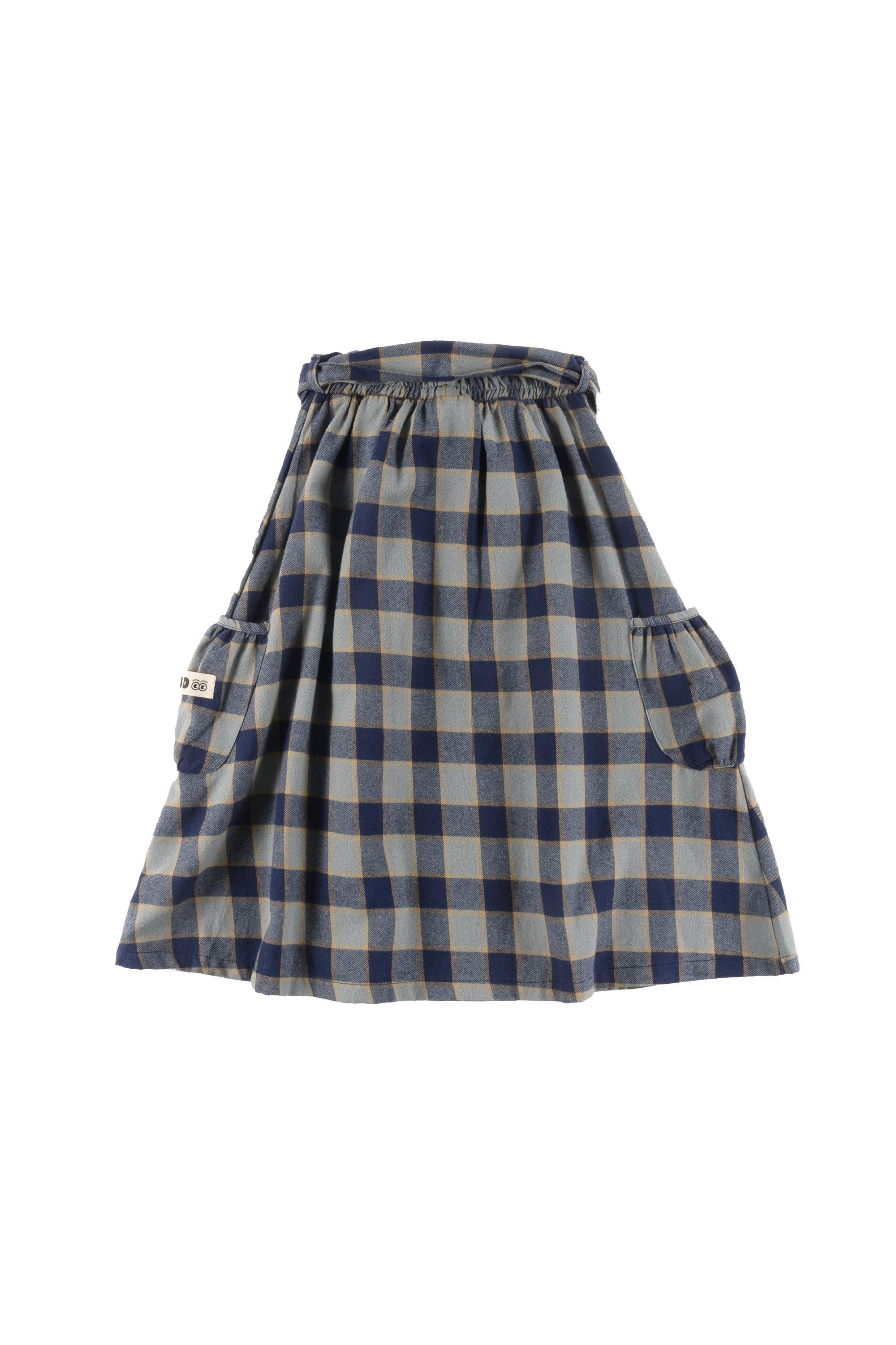 LOUD APPAREL "FRIENDLY LOGO TAPE CHECKED SKIRT