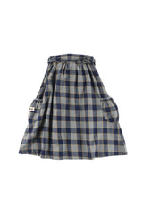 LOUD APPAREL "FRIENDLY LOGO TAPE CHECKED SKIRT