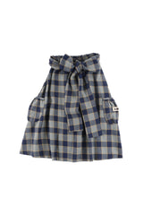 LOUD APPAREL "FRIENDLY LOGO TAPE CHECKED SKIRT