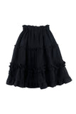 LOUD APPAREL "PROMISE"  LOGO RUFFLED TIERED MIDI SKIRT