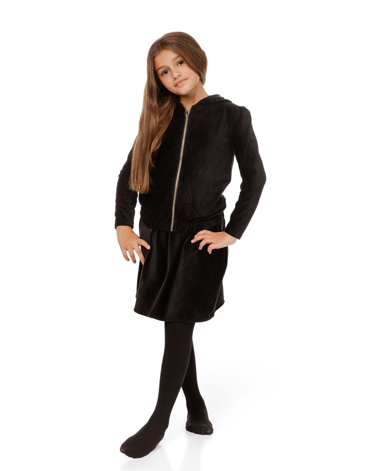 DOT & LINE VELOUR SKIRT