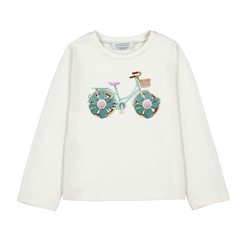 MAYORAL LONG SLEEVE TEE WITH BIKE GRAPHIC