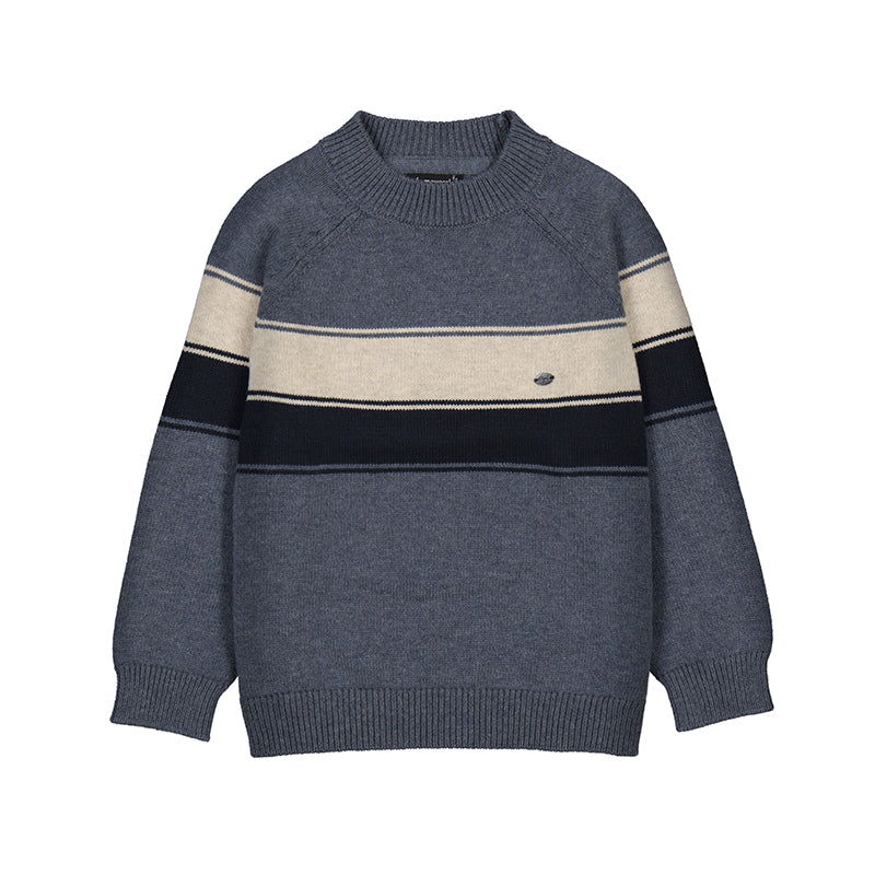 MAYORAL LONG SLEEVE STRIPE KNIT SWEATER
