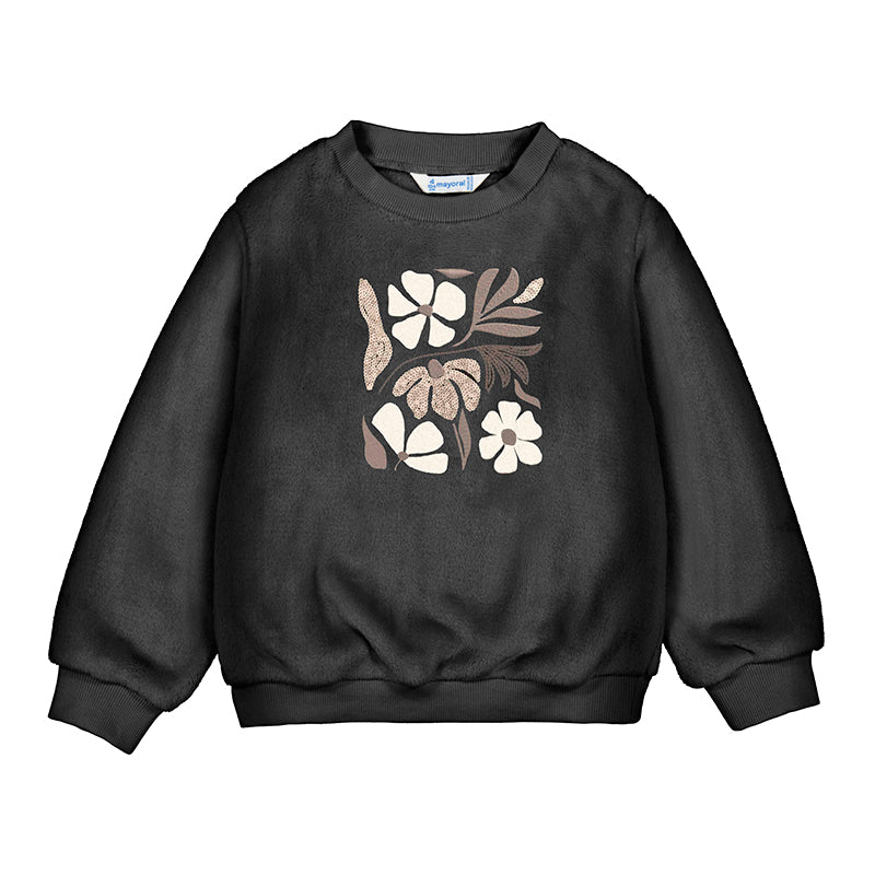 MAYORAL PULLOVER FUR FLOWER EMBROIDERED DETAIL SWEATER