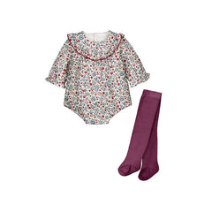 MAYORAL BABY LONG SLEEVE PRINTED ROMPER WITH LEOTARD