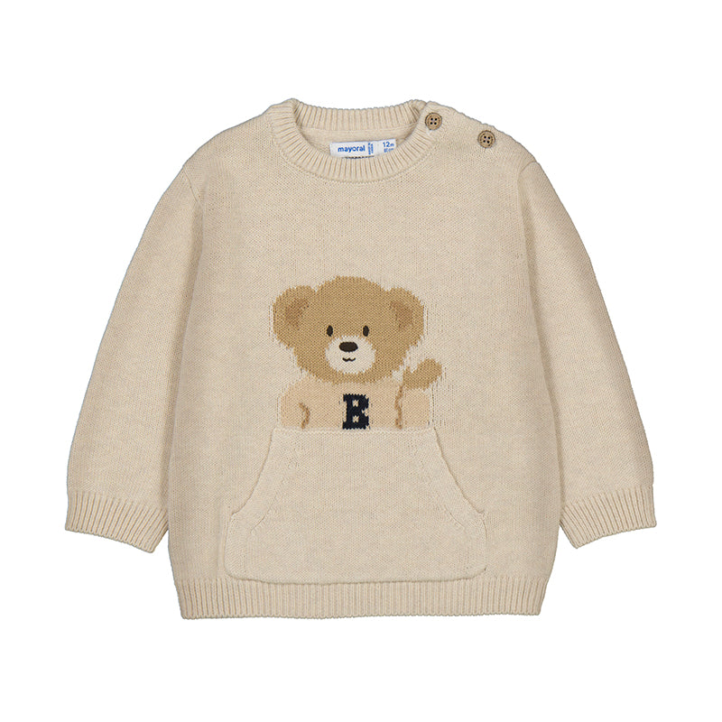 MAYORAL KNIT OVERSIZE BEAR GARPHIC SWEATER