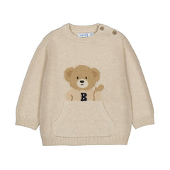 MAYORAL KNIT OVERSIZE BEAR GARPHIC SWEATER