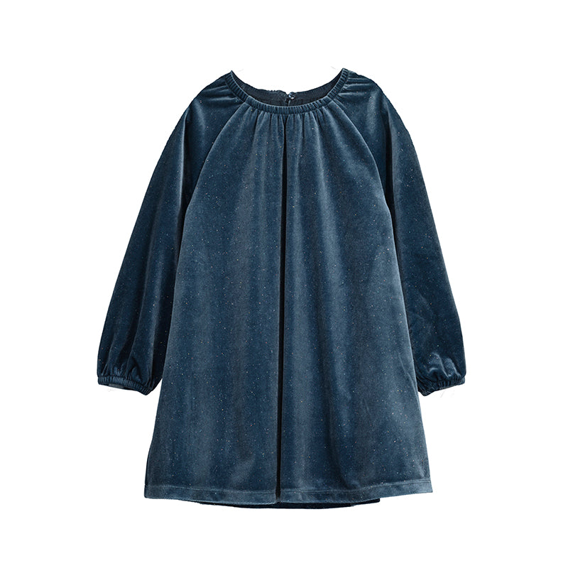 MAYORAL LONG SLEEVE SPARKLY VELVET DRESS