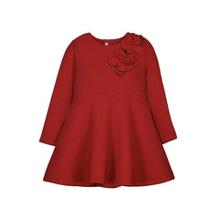 MAYORAL LONG SLEEVE NEOPRENE FLOWER DRESS