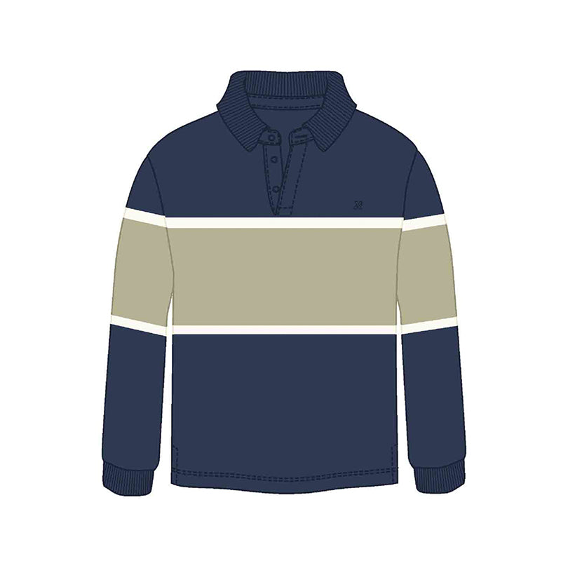 MAYORAL LONG SLEEVE COLORBLOCK POLO