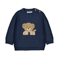 MAYORAL KNIT OVERSIZE BEAR GARPHIC SWEATER