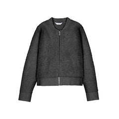 MAYORAL FURRY KNIT ZIP UP SWEATER