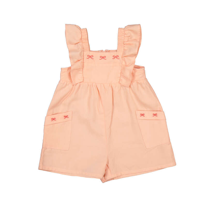 MAYORAL BABY BOW DETAIL RUFFLE ROMPER