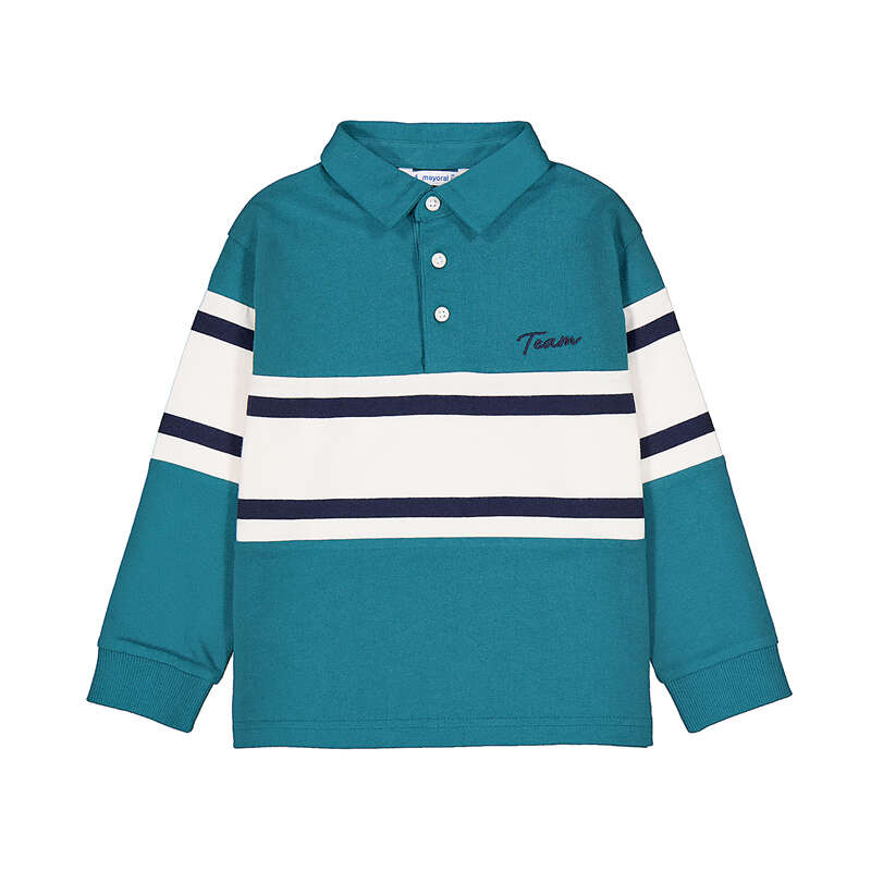 MAYORAL LONG SLEEVE STRIPED POLO