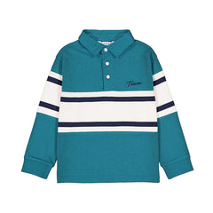 MAYORAL LONG SLEEVE STRIPED POLO