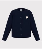 PETIT BATEAU CARDIGAN WITTH HEART DETAIL