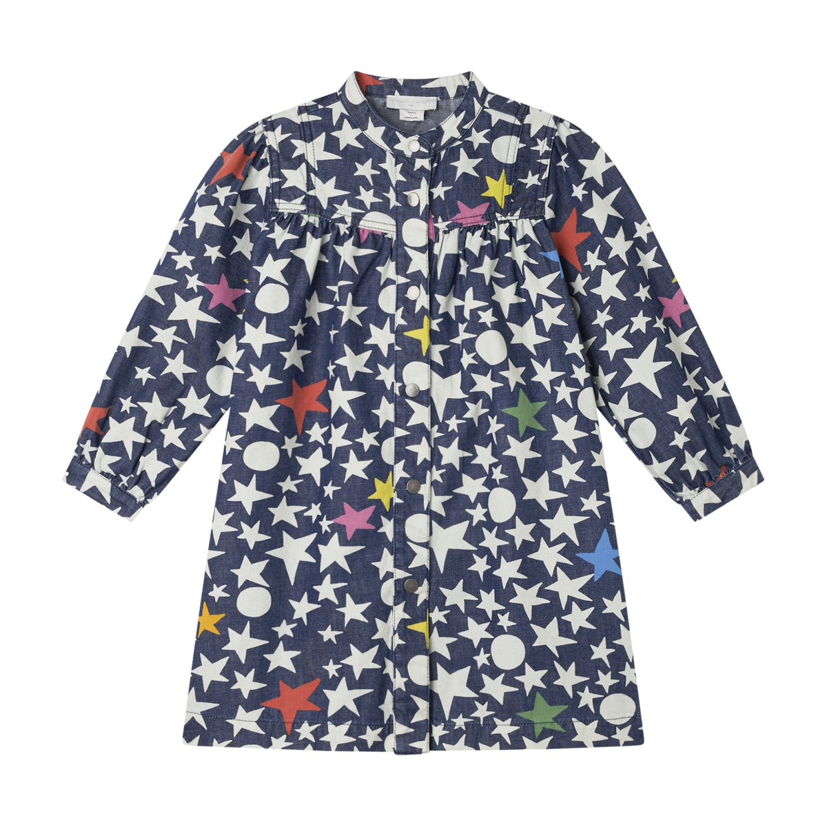 STELLA MCCARTNEY L/S BIG STARS DENIM DRESS