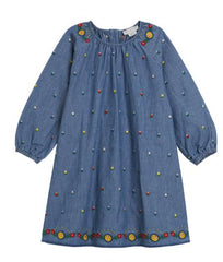STELLA MCCARTNEY LONG SLEEVE CHAMBRA TULIP EMBRO. DRESS