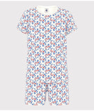 PETIT BATEAU SHORT SLEEVE TOP AND SHORFT FLORAL LOUNGEWEAR (PJS)