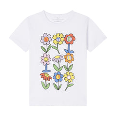 STELLA MCCARTNEY S/S STELLA LETTERING FLOWERS PRINT T-SHIRT